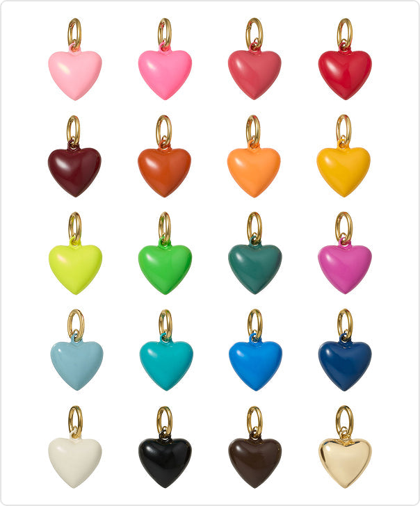 Puffy Heart Charms
