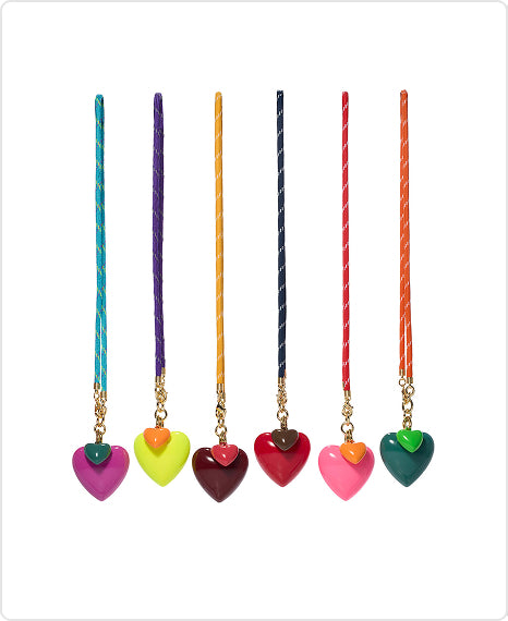 The Happy Cord Big Double Heart Necklace