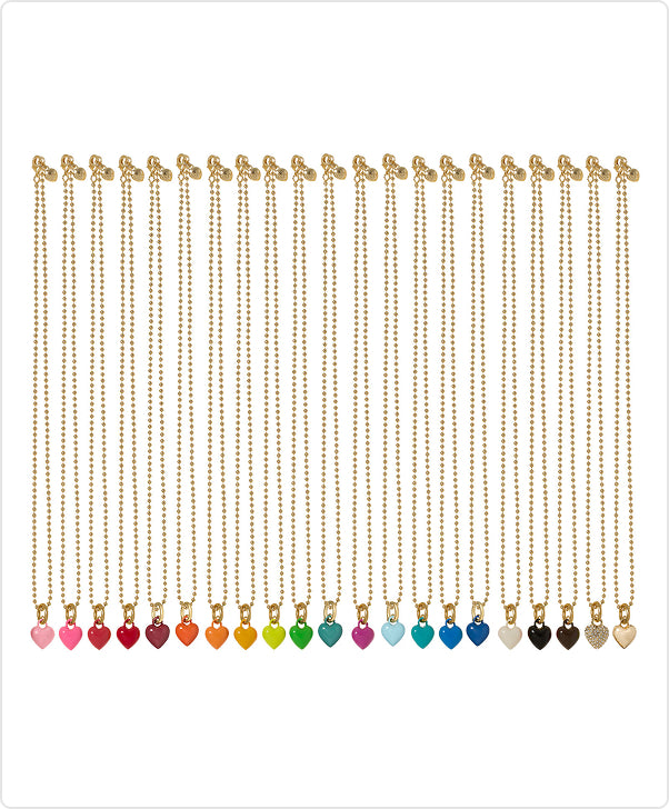 The Itsy Bitsy Puffy Heart Charm Necklace