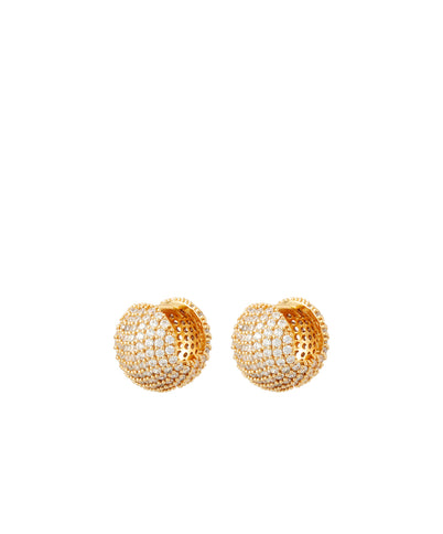 Baby Ball Earrings in Pave