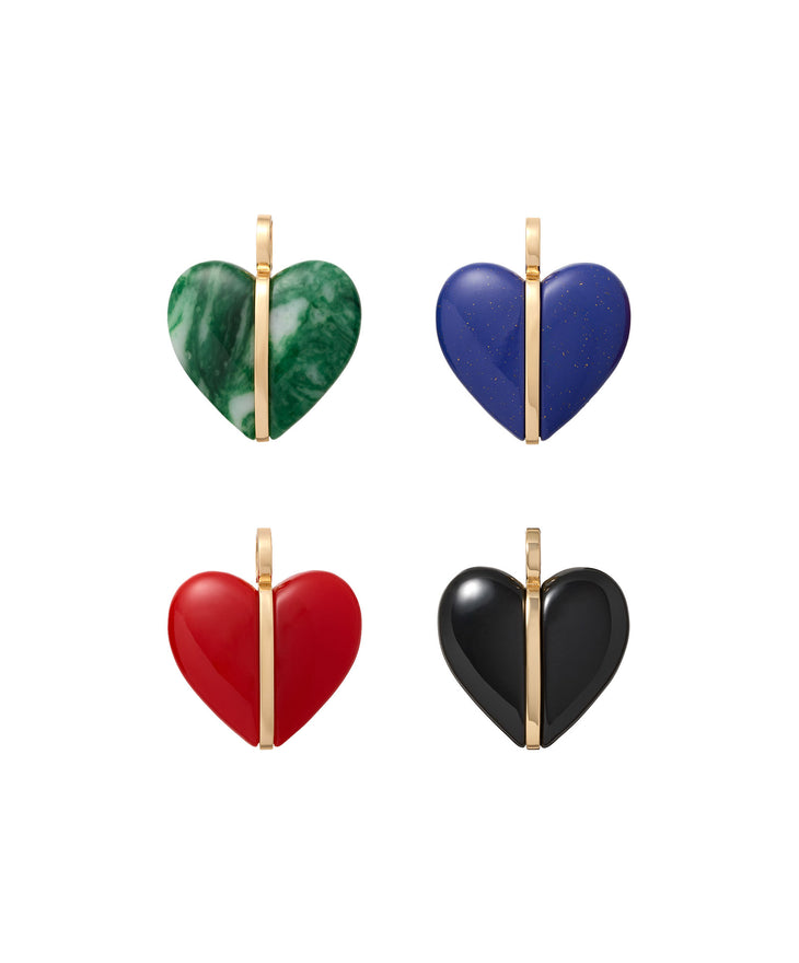 The Big Stone Heart Charms