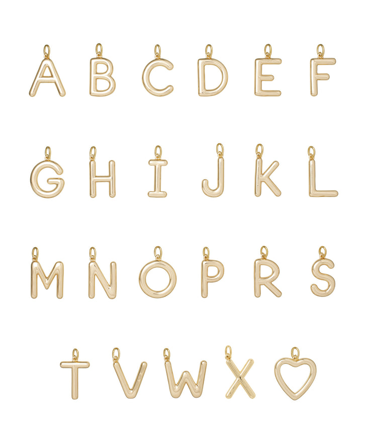 The Very Big Puffy Initial Charms