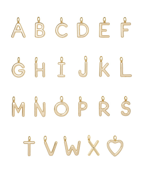 The Very Big Puffy Initial Charms