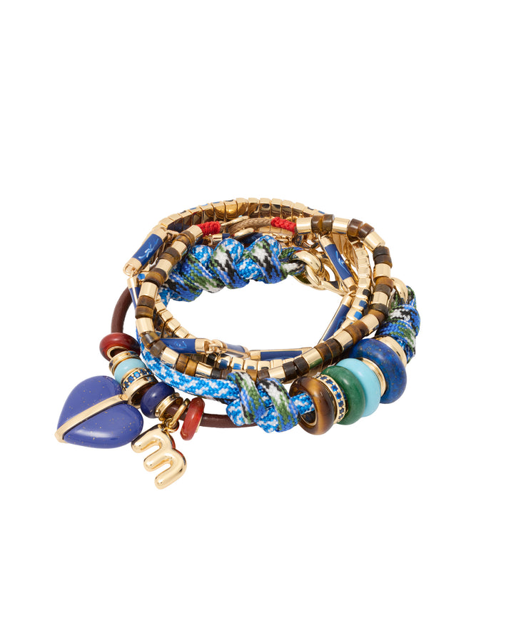 The Super Size Denim Bracelet Stack