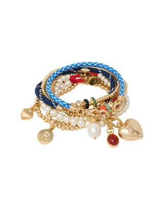 The Denim Charm Bracelet Stack