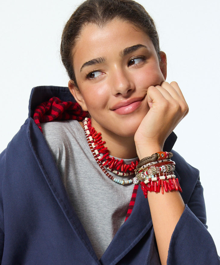 The Paprika Coral Necklace Set