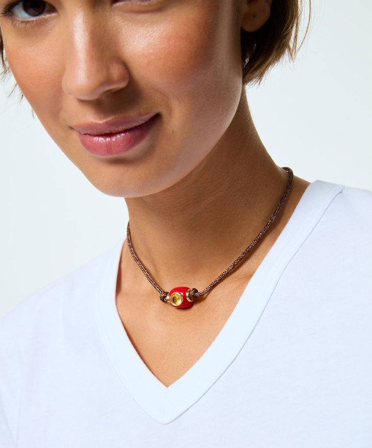 The Coral Tube Cord Necklace