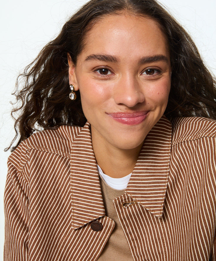 The Cubic Double Drop Earrings