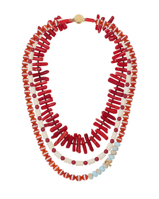 The Paprika Coral Necklace Set