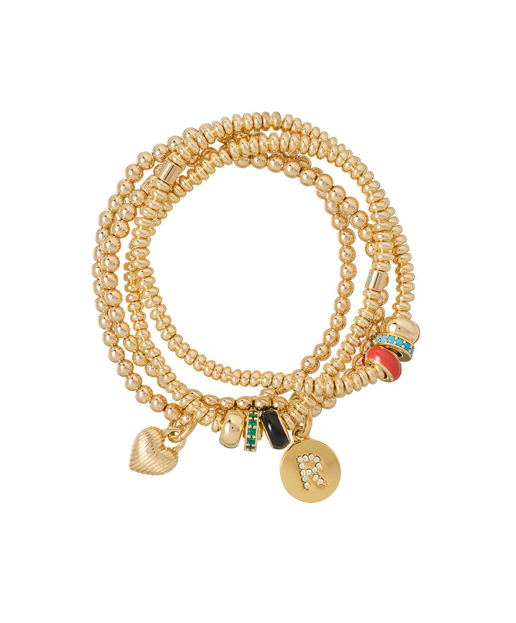 The Denim Charm Bracelet Stack