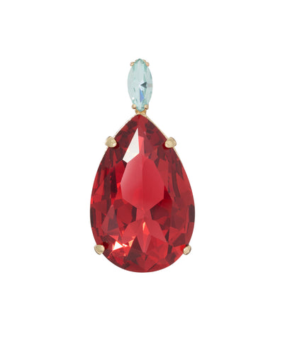 The Large Pear Crystal Charm