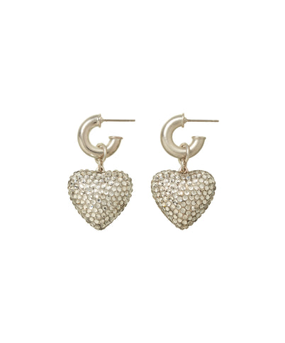 The Dazzling Puffy Heart Earrings