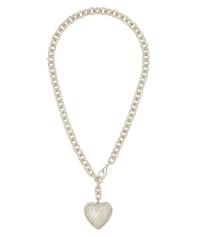 The Dazzling Puffy Heart Necklace