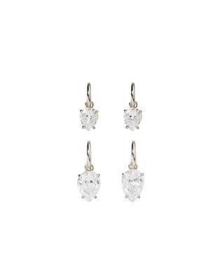 Roxanne Assoulin diamond girl baby drop earrings in silver