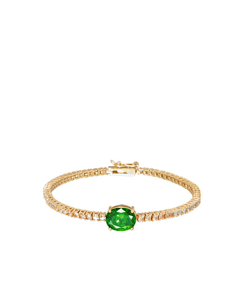 Shop Sydney Evan 14k Gold & Emerald Large Fluted Tennis Bracelet