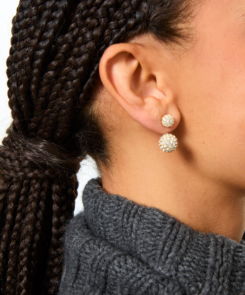 The Floating Pavé Ball Earrings
