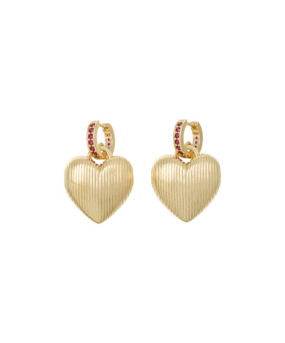 The Mini Florentine Heart Earrings