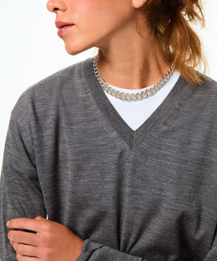 The Graduated Link Necklace in Silver