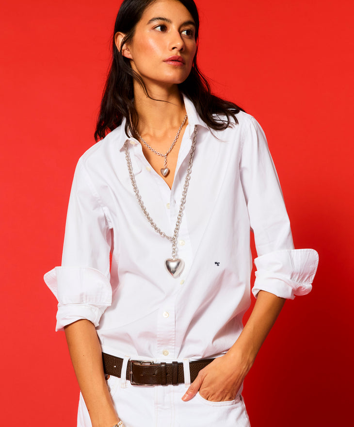 The Puffy Heart Necklace in Silver