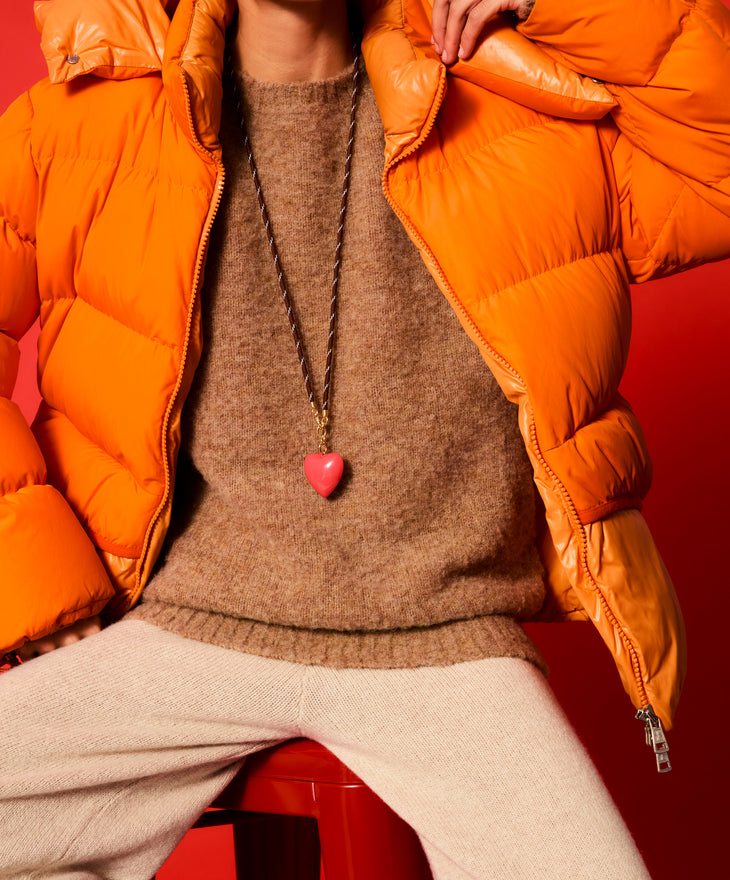 The Long Happy Cord Charm Necklace