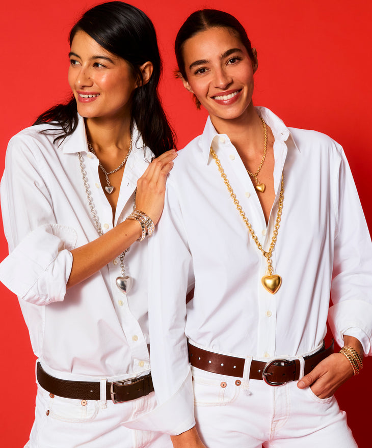 The Puffy Heart Necklace in Gold