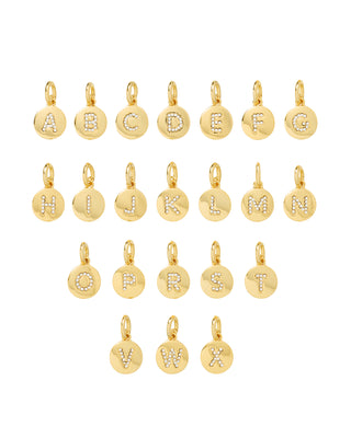 The Pavé Initial Disc Charm