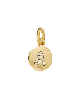 The Pavé Initial Disc Charm