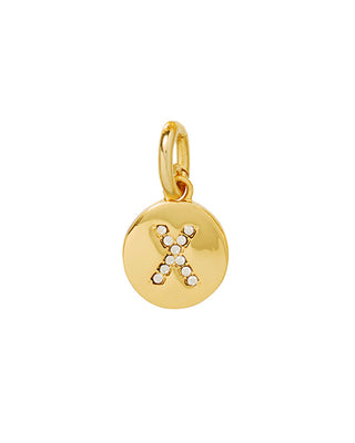 The Pavé Initial Disc Charm