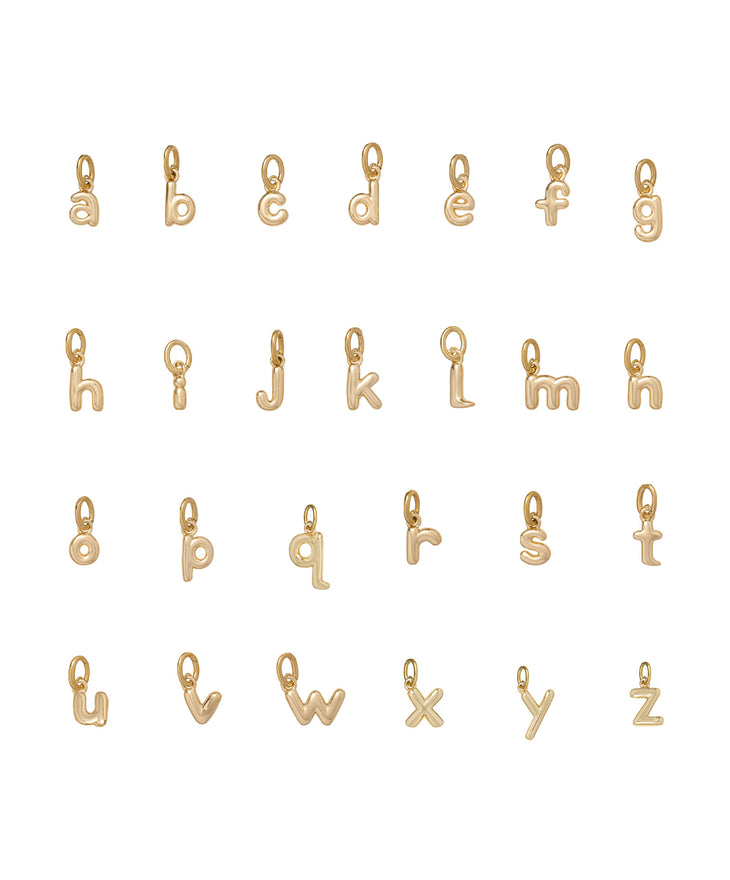 The Itsy Bitsy Puffy Initial Charms