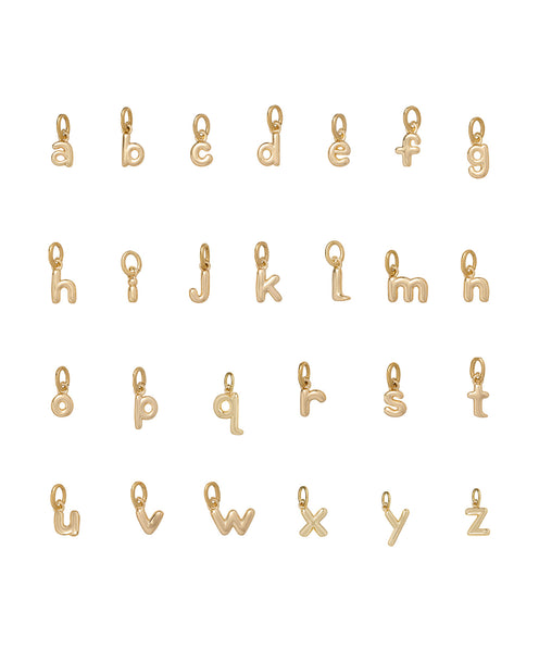 The Itsy Bitsy Puffy Initial Charms