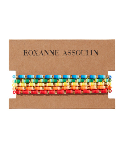 Roxanne Assoulin rainbow kaleidoscope bracelet bunch