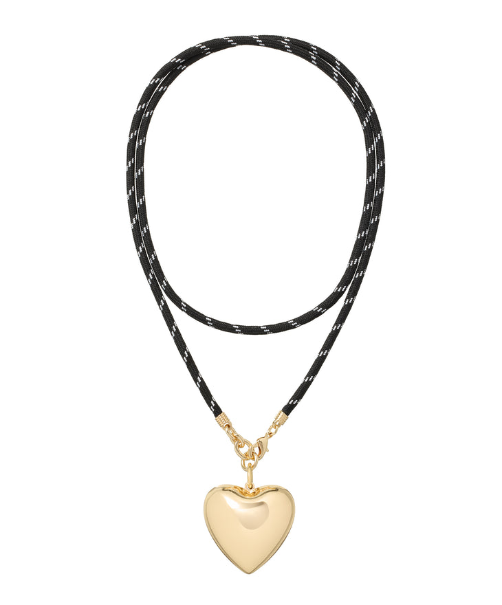 The Long Happy Cord Charm Necklace