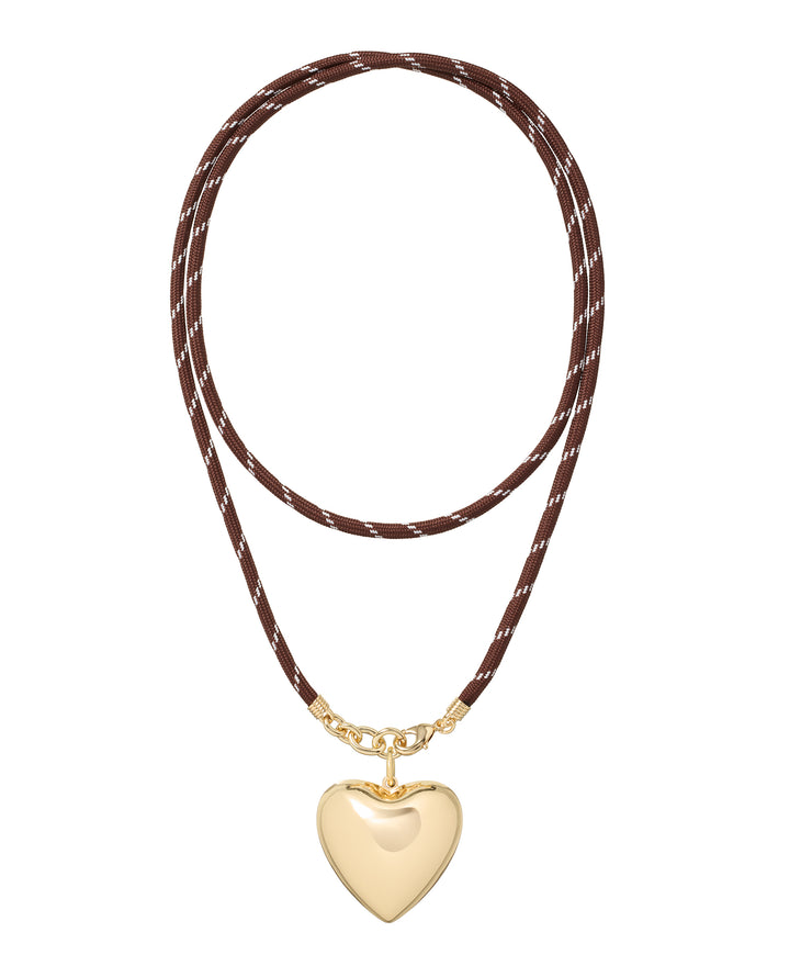 The Long Happy Cord Charm Necklace