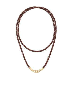 The Long Happy Cord Charm Necklace