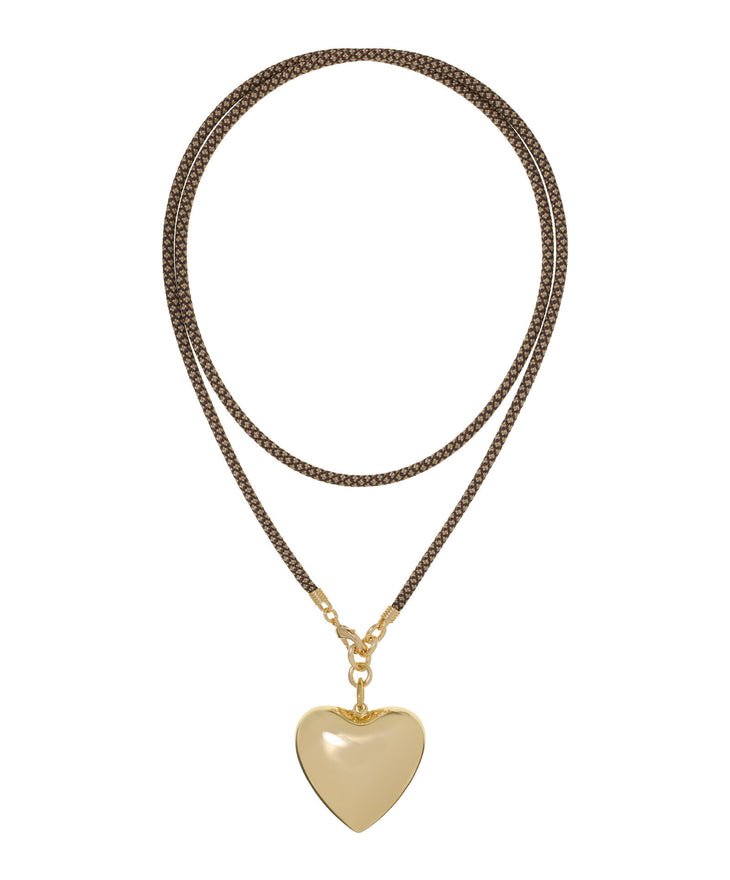 The Long Happy Cord Charm Necklace