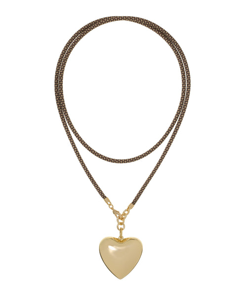 The Long Happy Cord Charm Necklace