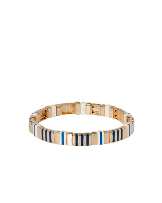 Roxanne Assoulin step up melange men's bracelet, navy and gold