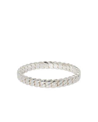 Roxanne Assoulin Mens Silver Luxe Curbed Bracelet Single Product Image