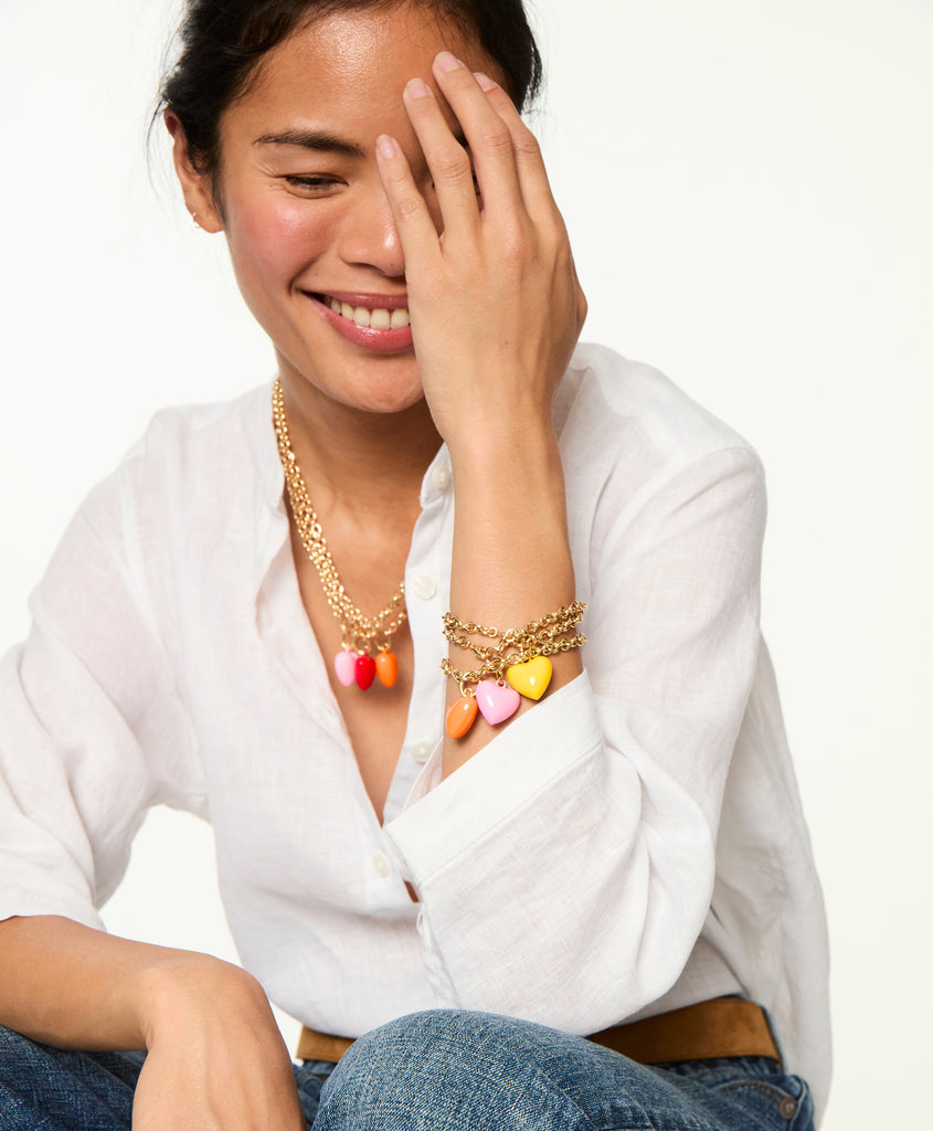 The Mini Puffy Heart Bracelet – Roxanne Assoulin