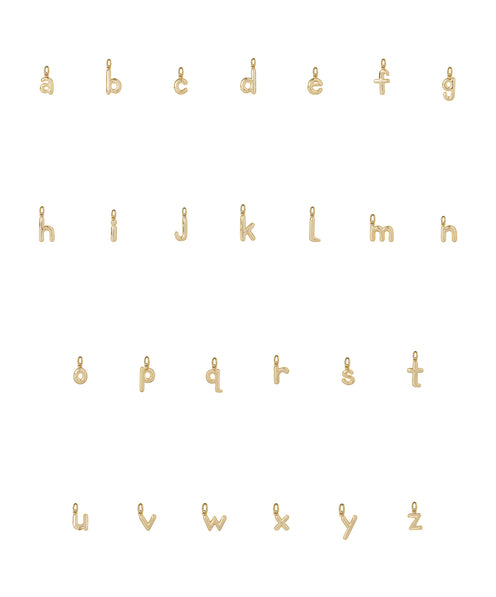 The Itsy Bitsy Puffy Initial Charms