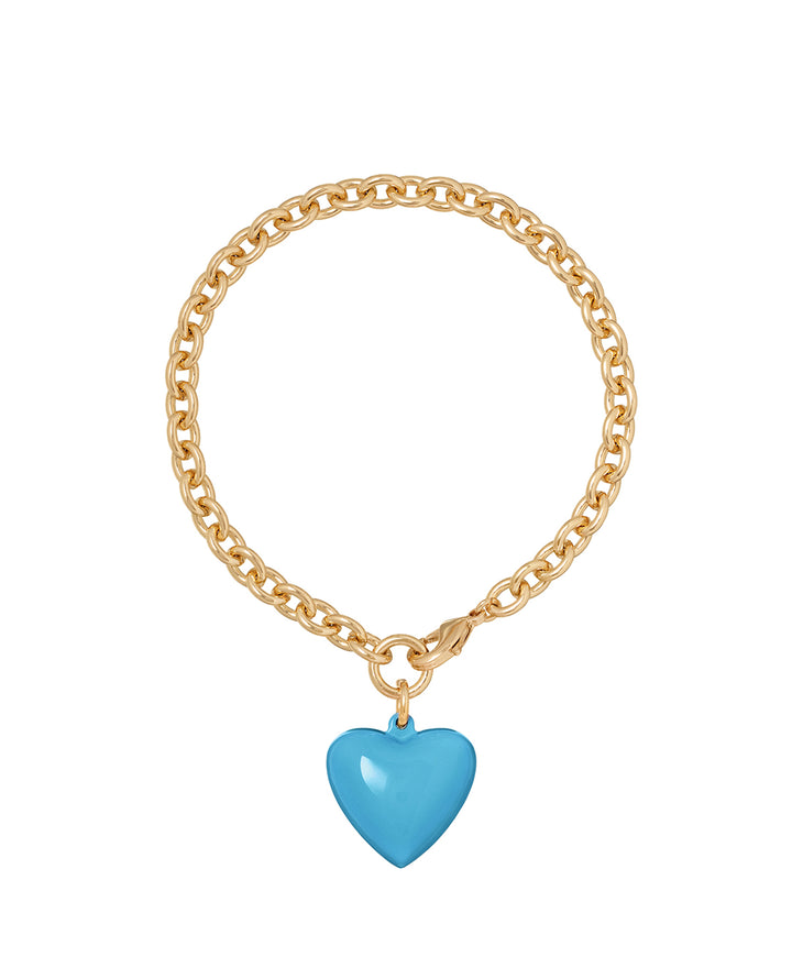 The Mini Puffy Heart Charm Bracelet