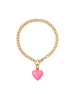 The Mini Puffy Heart Charm Bracelet