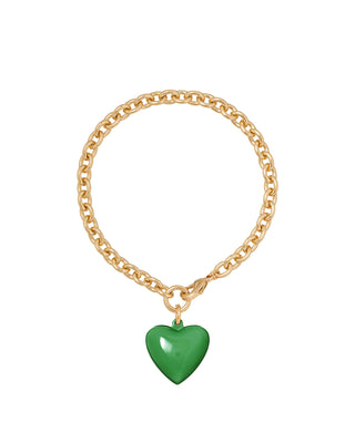 The Mini Puffy Heart Charm Bracelet