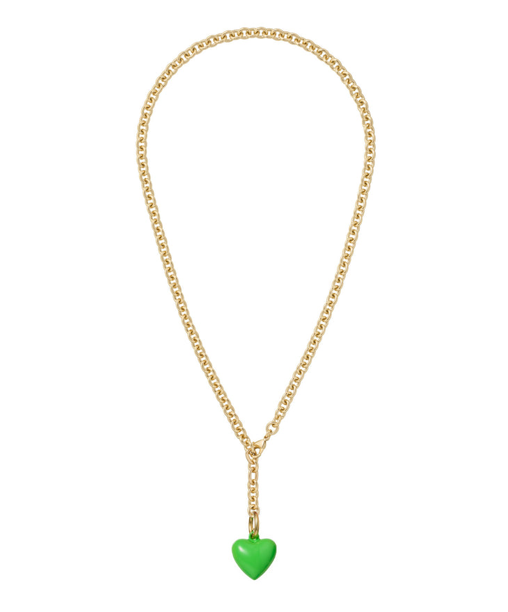 The Mini Puffy Heart Charm Necklace