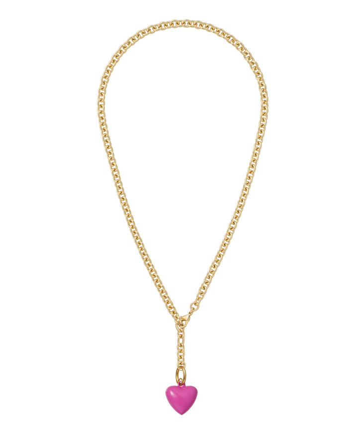 The Mini Puffy Heart Charm Necklace