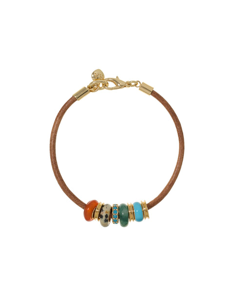 The Leather Stone Slider Bracelet – Roxanne Assoulin