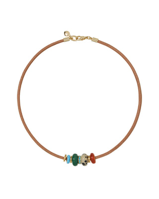 The Leather Stone Slider Necklace