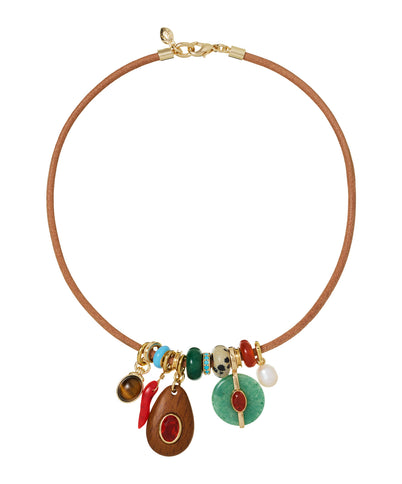 The Leather Tiny Treasures Necklace