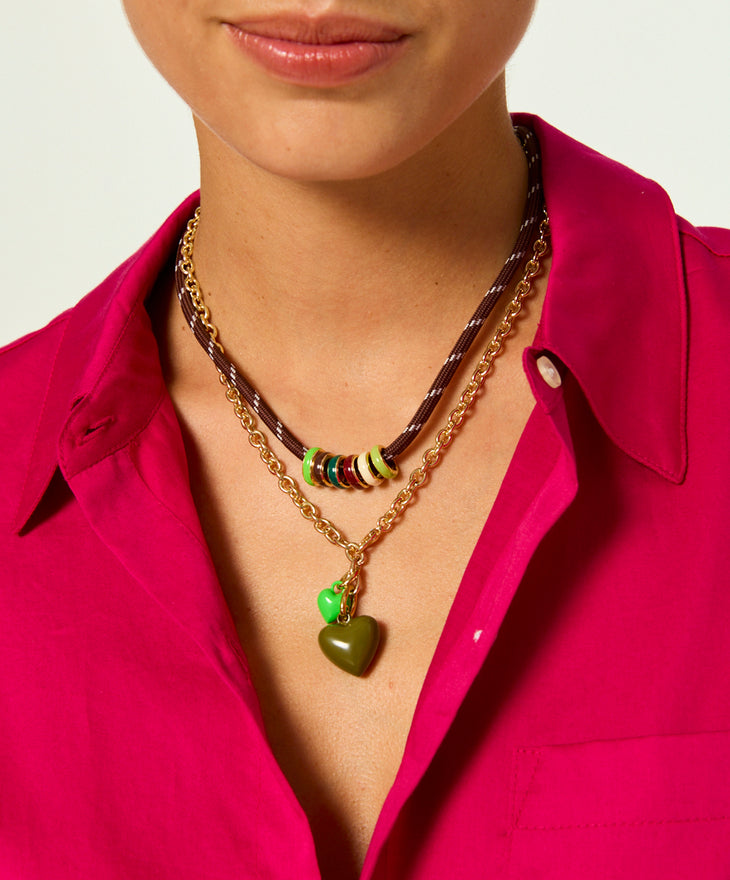 The Mini Puffy Heart Charm Necklace