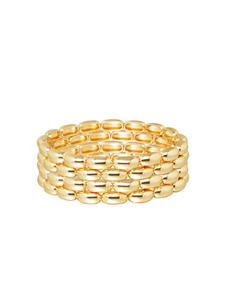 Roxanne Assoulin gold 'pillow' stretch bracelets